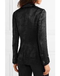 Женский темно-синий сатиновый пиджак от Theory