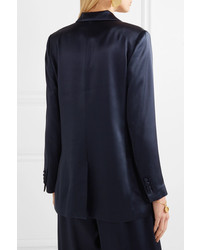 Женский темно-синий сатиновый пиджак от Tory Burch