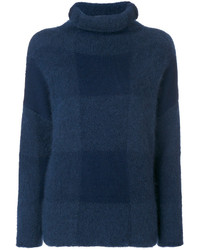Женский темно-синий свитер в шотландскую клетку от Cédric Charlier