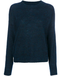 Женский темно-синий свитер из мохера от Etoile Isabel Marant