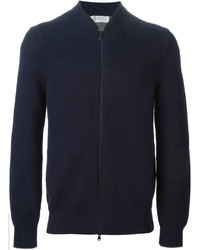 Мужской темно-синий свитер на молнии от Brunello Cucinelli