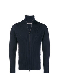Мужской темно-синий свитер на молнии от Corneliani
