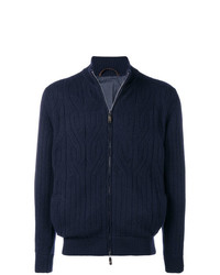 Мужской темно-синий свитер на молнии от Corneliani