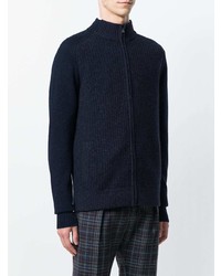 Мужской темно-синий свитер на молнии от Loro Piana
