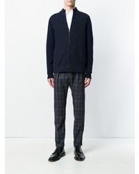 Мужской темно-синий свитер на молнии от Loro Piana