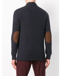 Мужской темно-синий свитер на молнии от N.Peal