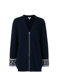 Женский темно-синий свитер на молнии от Kenzo