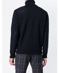 Мужской темно-синий свитер на молнии от Paul & Shark