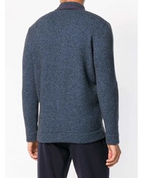 Мужской темно-синий свитер на молнии от Doriani Cashmere