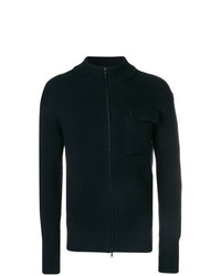 Мужской темно-синий свитер на молнии от Maison Flaneur
