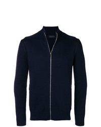 Мужской темно-синий свитер на молнии от Prada