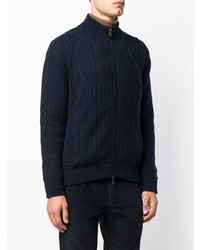 Мужской темно-синий свитер на молнии от Corneliani