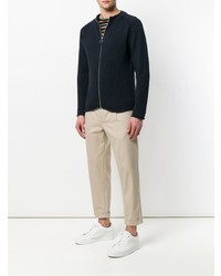 Мужской темно-синий свитер на молнии от Maison Flaneur