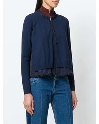 Женский темно-синий свитер на молнии от Moncler