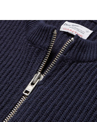Мужской темно-синий свитер на молнии от Gant