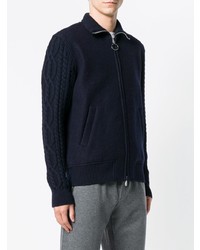 Мужской темно-синий свитер на молнии от Eleventy