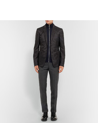 Мужской темно-синий свитер на молнии от Prada