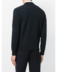 Мужской темно-синий свитер на молнии от Neil Barrett