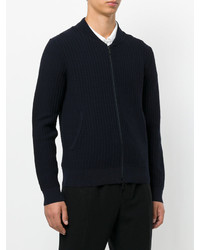 Мужской темно-синий свитер на молнии от Giorgio Armani