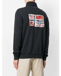 Мужской темно-синий свитер на молнии от Napapijri