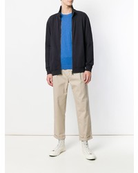 Мужской темно-синий свитер на молнии от Napapijri