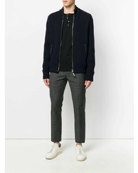 Мужской темно-синий свитер на молнии от Tom Ford