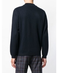 Мужской темно-синий свитер на молнии от Cenere Gb