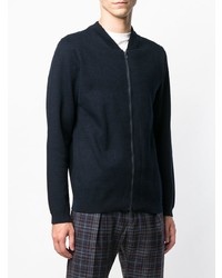 Мужской темно-синий свитер на молнии от Cenere Gb