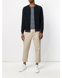 Мужской темно-синий свитер на молнии от Nuur