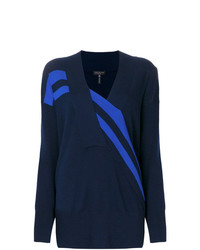 Женский темно-синий свитер с v-образным вырезом с принтом от Rag & Bone