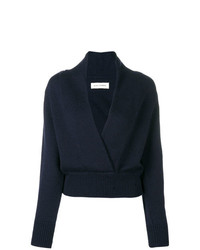 Женский темно-синий свитер с v-образным вырезом от A_Plan_Application