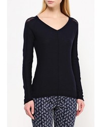 Женский темно-синий свитер с v-образным вырезом от Baon