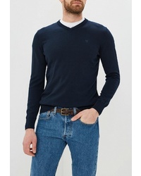 Мужской темно-синий свитер с v-образным вырезом от Baon