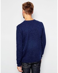 Мужской темно-синий свитер с v-образным вырезом от Asos