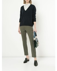 Женский темно-синий свитер с v-образным вырезом от Jac+ Jack