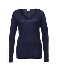 Женский темно-синий свитер с v-образным вырезом от Delicate Love