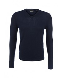 Мужской темно-синий свитер с v-образным вырезом от DKNY