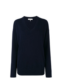 Женский темно-синий свитер с v-образным вырезом от Frame Denim