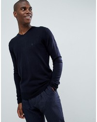 Мужской темно-синий свитер с v-образным вырезом от French Connection