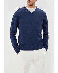 Мужской темно-синий свитер с v-образным вырезом от Gap