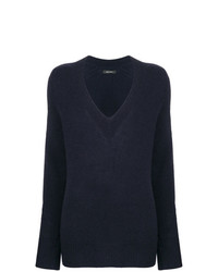 Женский темно-синий свитер с v-образным вырезом от Isabel Marant