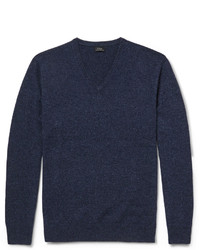 Мужской темно-синий свитер с v-образным вырезом от J.Crew