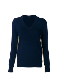 Женский темно-синий свитер с v-образным вырезом от Joseph
