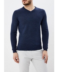 Мужской темно-синий свитер с v-образным вырезом от Kensington Eastside