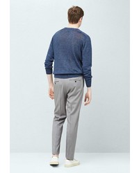 Мужской темно-синий свитер с v-образным вырезом от Mango Man