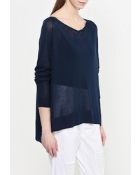 Женский темно-синий свитер с v-образным вырезом от MAX&amp;Co