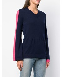 Женский темно-синий свитер с v-образным вырезом от Barrie