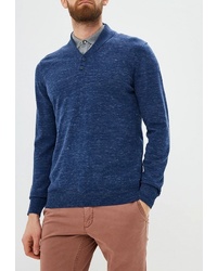 Мужской темно-синий свитер с v-образным вырезом от Sela