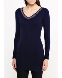 Женский темно-синий свитер с v-образным вырезом от Silmar