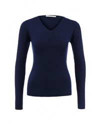 Женский темно-синий свитер с v-образным вырезом от Silmar